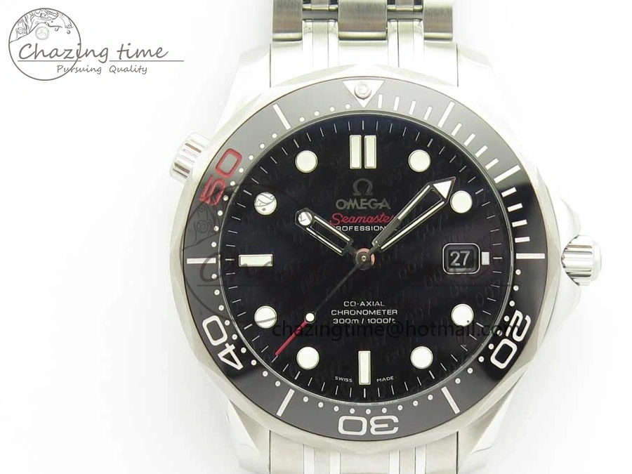 0510 Seamaster 300M Chronometer SS “007” Limited Edition OMF 1:1 Best Edition on SS Bracelet A2824 (Black Balance Wheel) V Seasonal 7952